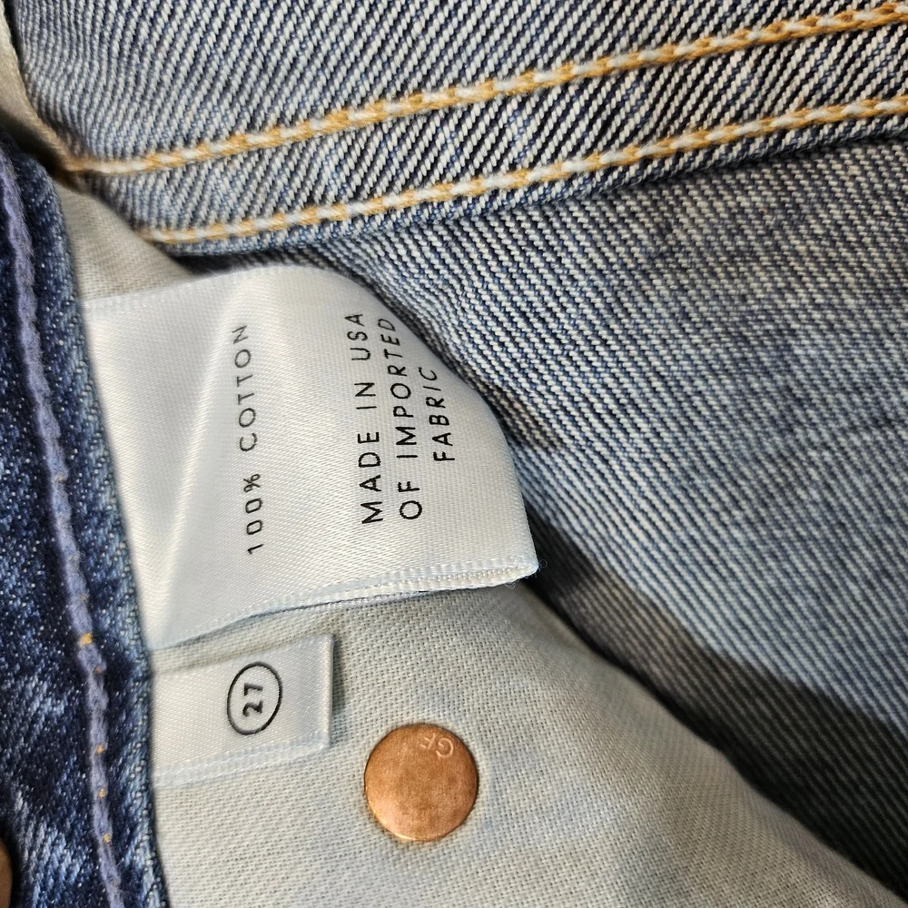 GRLFRND  TATUM Dark Blue Cropped Jeans Size 27. - Picture 10 of 15